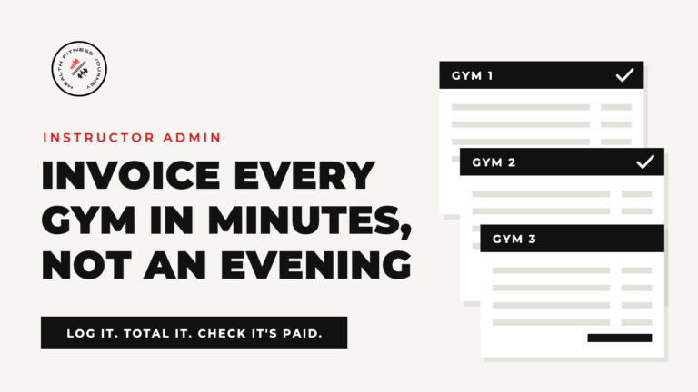 Health Fitness Journey banner: invoice every gym in minutes, not an evening, with three gym invoice cards