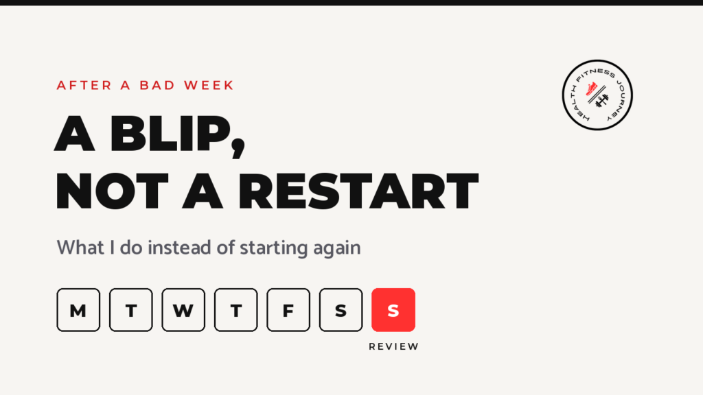 Had a Bad Week? What I Do Instead of Starting Again